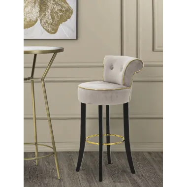 Stołek Barowy LUXY Szary 46 48 96 cm (Wysokość Siedziska 75 cm)